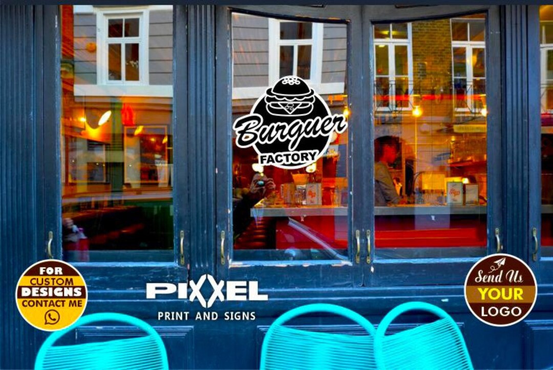 Logo Sign Display Store Window Custom Business Logo Window Decal - Personalized Storefront Sign by ...