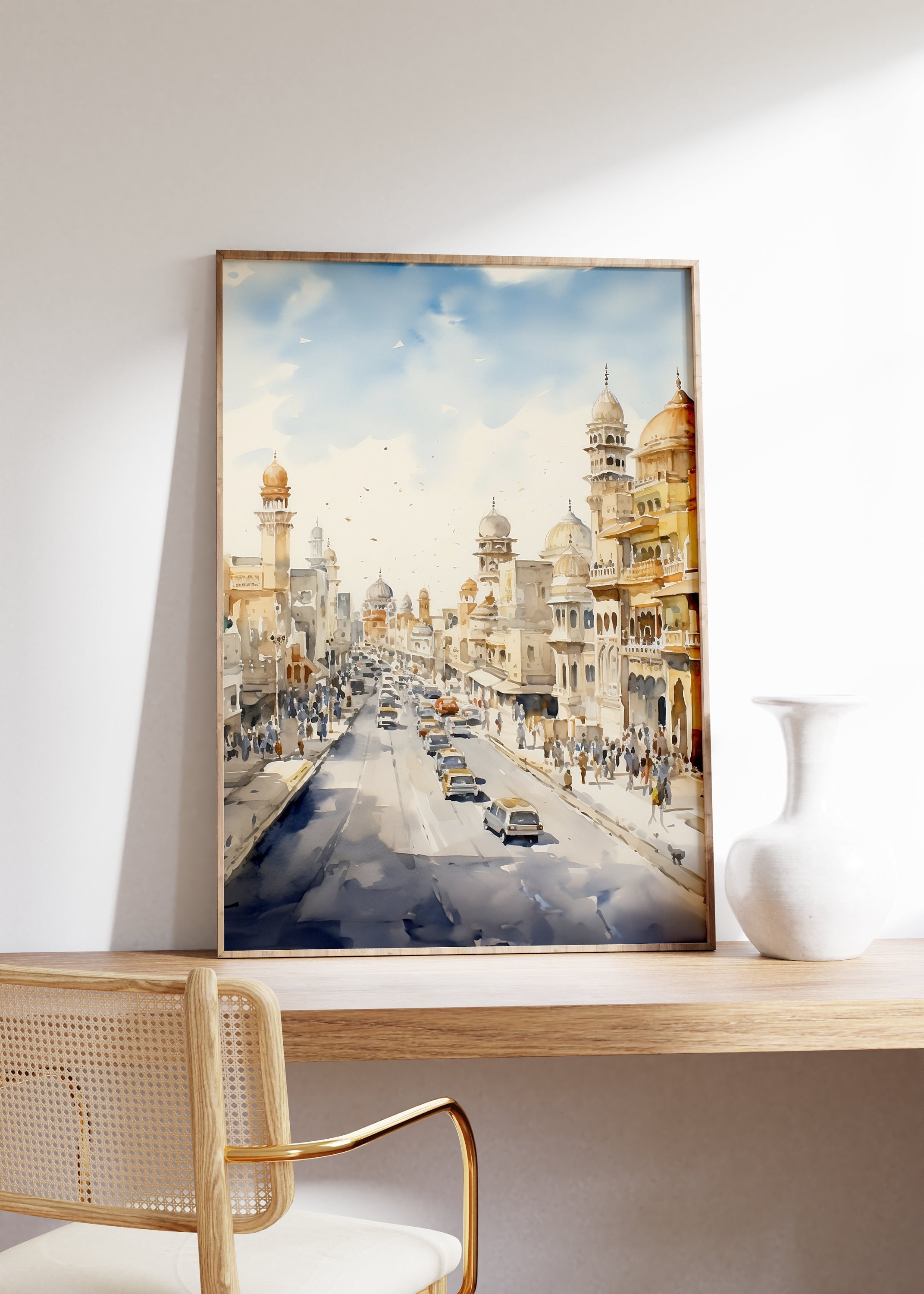Nostalgia of Streets of Peshawar, Digital Art, Printable, Desi Art, South Asia