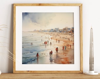 Karachi Clifton Seaside Beach, Pakistani Art, Printable, Wall Art