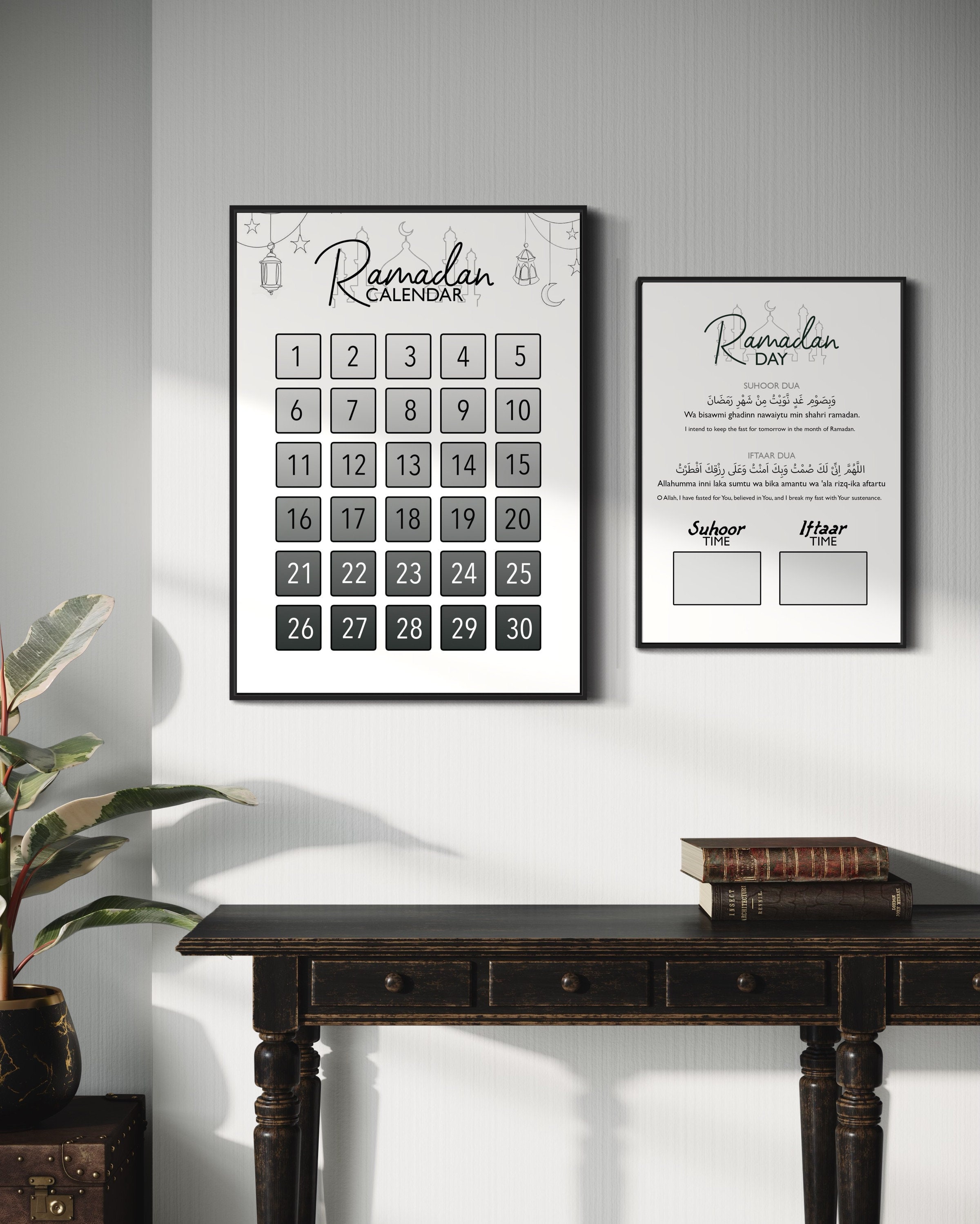 Ramadan Countdown Calendar, Set of 2 Ramadan Calendar Printable ...