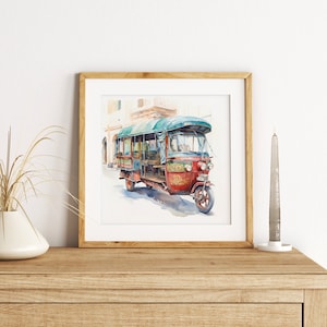 Pakistani Rickshaw Digital Art, Truck Art, Indian Art, South Asian art