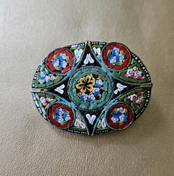 Italian Tile Mosaic Pin