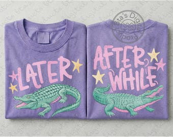 After While Png, Funny Watercolor Crocodile PNG, Summer Break Design, Funny Sarcastic PNG, Last Day of School, Watercolor Reptile