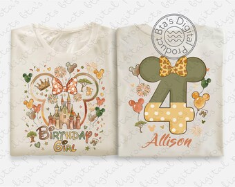 Disney safari verjaardag meisje aquarel shirt design, safari verjaardag SVG, Disney verjaardag png, Disney verjaardag meisjes reis png