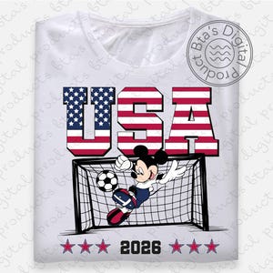 Mickey Football PNG, Disney Soccer Shirt Design Bundle, USA Canada Mexico Soccer Cup, Football Team Fan Gift, Sport PNG Bundle