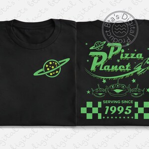 Pizza Planet 2 Sides Shirt Design, Toy Story Pizza Planet SVG, Disney PNG, Disney Pizza Planet SVG, Toy Story Shirt Svg, Pizza Planet Svg