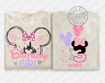 Disney Birthday Girl Shirt Design,Birthday SVG, Disney Birthday PNG, Disney Birthday Girl SVG, Birthday Girl Shirt Png, Minnie Birthday