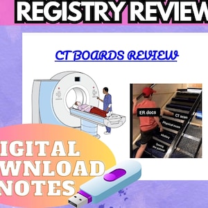 Guida allo studio per la revisione dell'esame di registro delle commissioni CT / Guida allo studio per il download digitale / Revisione della certificazione di tomografia computerizzata / Studio Rad Tech