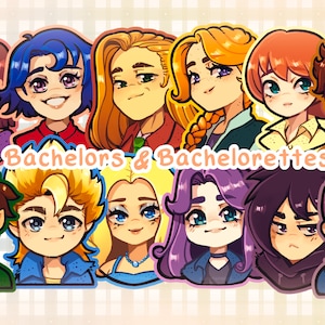 Stardew Valley Bachelors and Bachelorettes Stickers