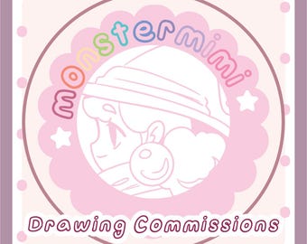 Custom Colorful Chibi Art | Cute Anime Commission Portrait | Personalized Kawaii Drawing