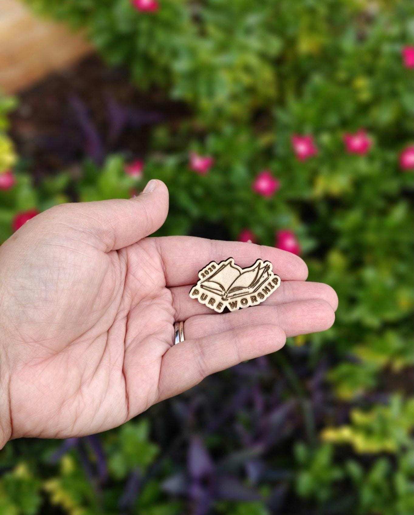 Engraved Wooden Bible Pin | 