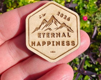 Eternal Happiness 2026 Wooden Convention Pins