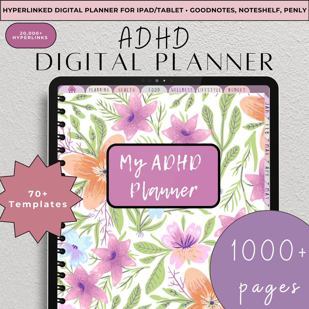 ADHD Digital Planner ADHD Planner Adhd Planner Adult Adhd - Etsy