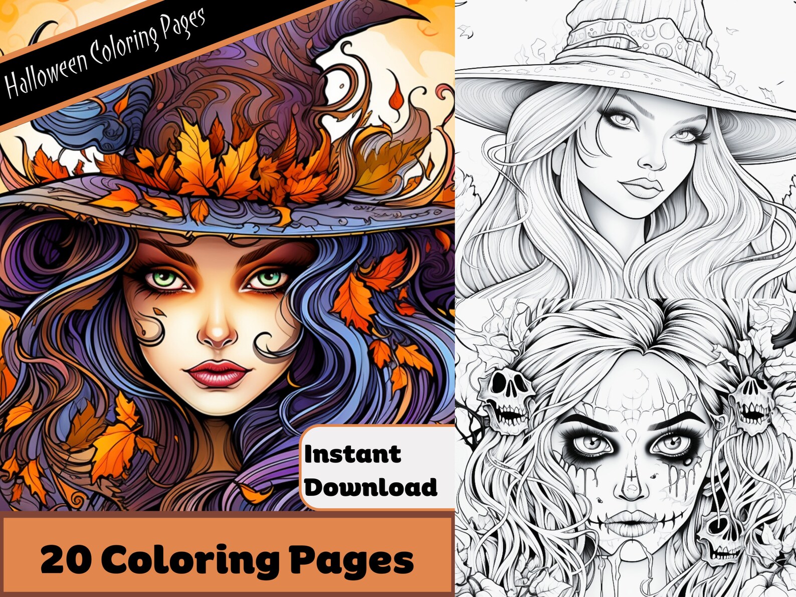 Halloween Coloring, Halloween, Coloring Book, Coloring Pages, Halloween