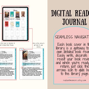 Digital Reading Journal Reading Planner, Reading Tracker, and Digital ...