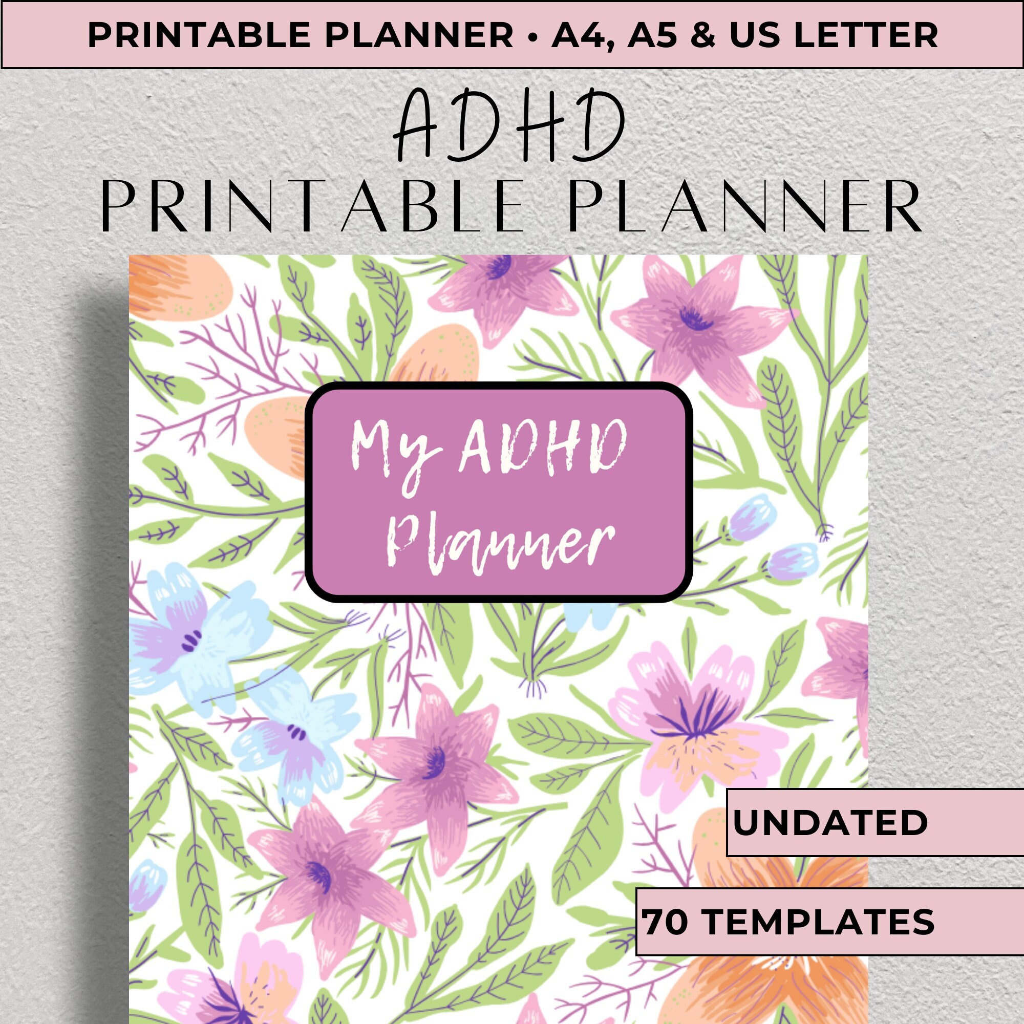 ADHD Planner Printable, Adhd Planner Adult, Planner Printable, Adhd