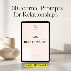 100 Journal Prompts for Relationships | Relationship Journal | Couple Therapy | Instant Download | Digital Journal