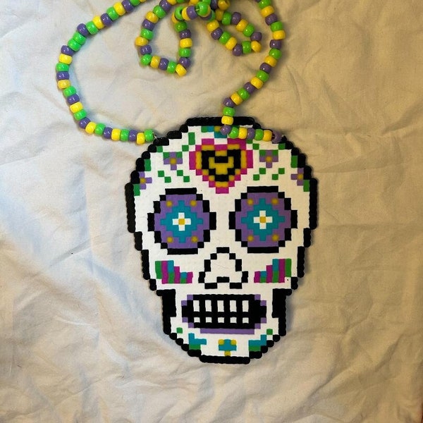 Sugar skull beads etsy