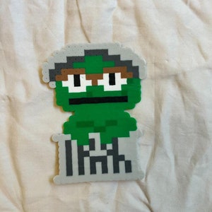 Oscar el Gruñón Imán Perler Beads