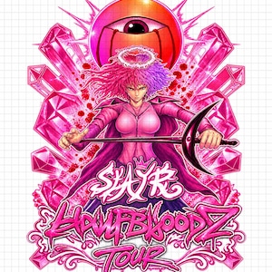 Slayr Halfblood Tour PNG File, Underground Rap Merch Design (Digital Download)