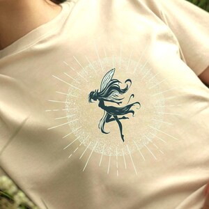 Fairy Graphic Tee, Comfortable Unisex T-Shirt for Fantasy Lovers, Gifts for Birthdays, Casual Wear, Unique Fairy Art Apparel