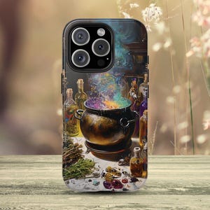 Witchy Cauldron Phone Case, Halloween Tough Cover, Occult Fall Accessories, Magical Witch Vibes, Cauldron iPhone Case, Samsung Case