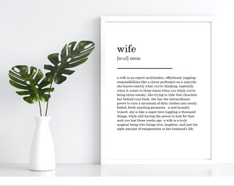 Wife Definition Print **DIGITAL DOWNLOAD**