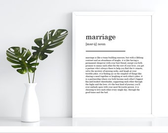 Marriage Definition Print **DIGITAL DOWNLOAD**