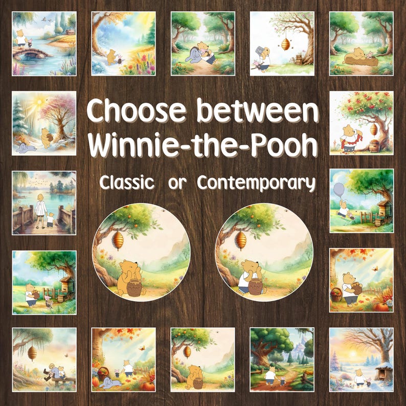 Modern Pooh Graphics Winnie-the-pooh App Icon Bundle: Ios & Android (digital Download) - Etsy