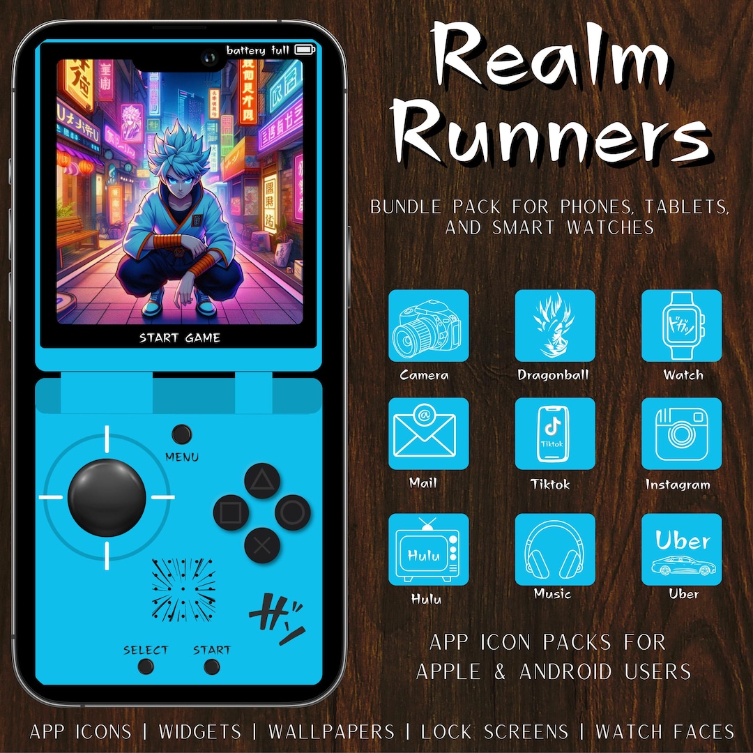 Anime App Icon Bundle: Wallpapers, Widgets, Watch Faces (digital Download) 