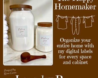 LAUNDRY ROOM | Minimalist Home Organizing Labels  Customizable Storage Solutions