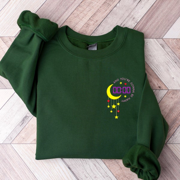Embroidered Zero O'Clock Sweatshirt, 00:00 Crewneck Bangtan Merch Sweater Gift for ARMY K-pop Pullover i1382