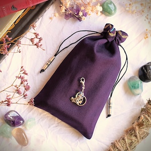 Tarot Karten Beutel Lila M // Orakel Tasche Pendel Aufbewahrung