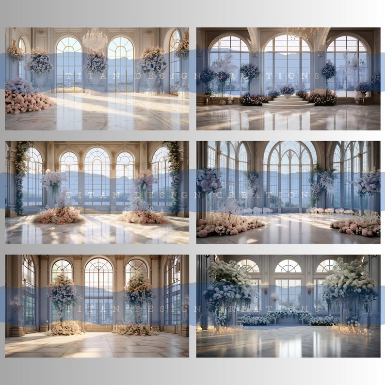 15 (plus 3 FREE!) Digital Backdrops, White Marble Room, Maternity ...
