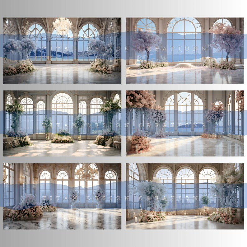 15 (plus 3 FREE!) Digital Backdrops, White Marble Room, Maternity ...