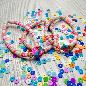 Strawberry Fields Clay Bead Bracelet