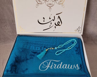 Personalisierte Gebetsmattenbox, Geschenkbox für Ramadan, Ramadan-Geschenk, Hilfsgeschenk, Eid-Geschenk