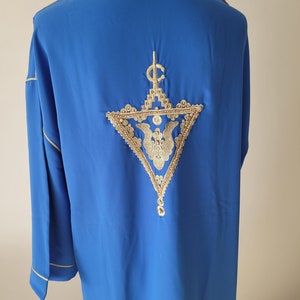 Caftan marocain, style Gandoura moderne avec motif fibule, caftan traditionnel, caftan Ramadan, Aid,Eid, mariage image 8