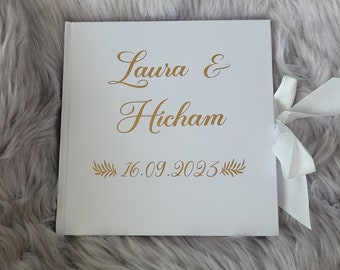 Personalized wedding guest book, personalized wedding reception guest book, wedding keepsake