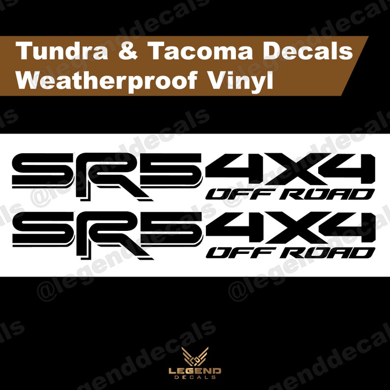 SR5 4x4 Offroad set of 2 Vinyl Decals Quality Vinyl Decals for