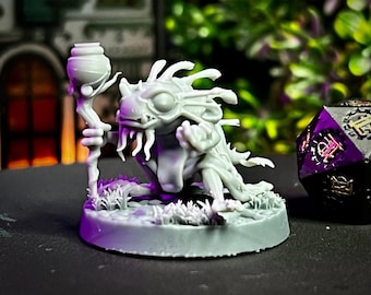 Murloc Shaman WoW Miniature: 28/32/38mm Fantasy RPG Mini for DnD, TTRPG