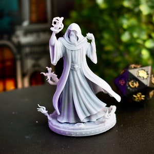 Human Dark Wizard, Mage, Sorcerer Enemy Miniature Dungeons and Dragons Mini, Hero Dungeon Quest RPG Board Game, Great DnD Gift, 5e