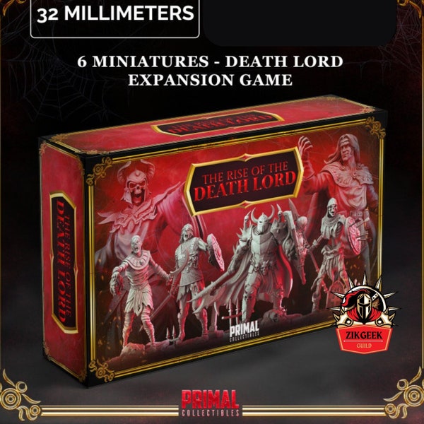 Rise of the Death Lord, Classic DnD Miniature, Masters of Hero Dungeon Quest Expansion, RPG Tabletop Game, Gift High Detail, 5e miniatures