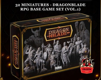 Dragon Blade Heroes, Monsters Set 32pc, Miniatura DnD, Espansione Hero Dungeon Quest, Gioco di ruolo da tavolo, miniature 5e, Regalo ad alto dettaglio