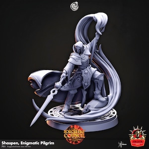 Mage, Sorcerer, Wizard with Sword Miniature Dungeons and Dragons Mini Hero Dungeon Quest RPG Board Game Great DnD Gift Dungeon Master 5e
