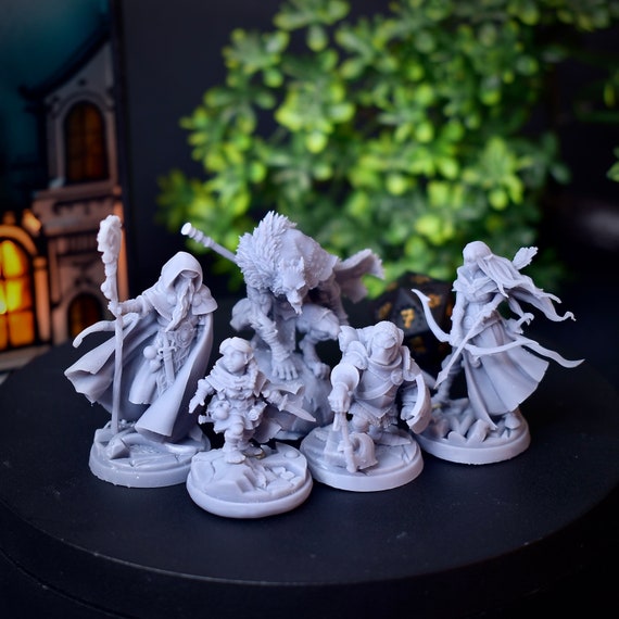 Pack Figurines Résine Pack De 6 Figurines 28-32mm Non Peintes Pour Jeux De Rôle - Idéal Donjons & Dragons, Pathfinder, Geek Art