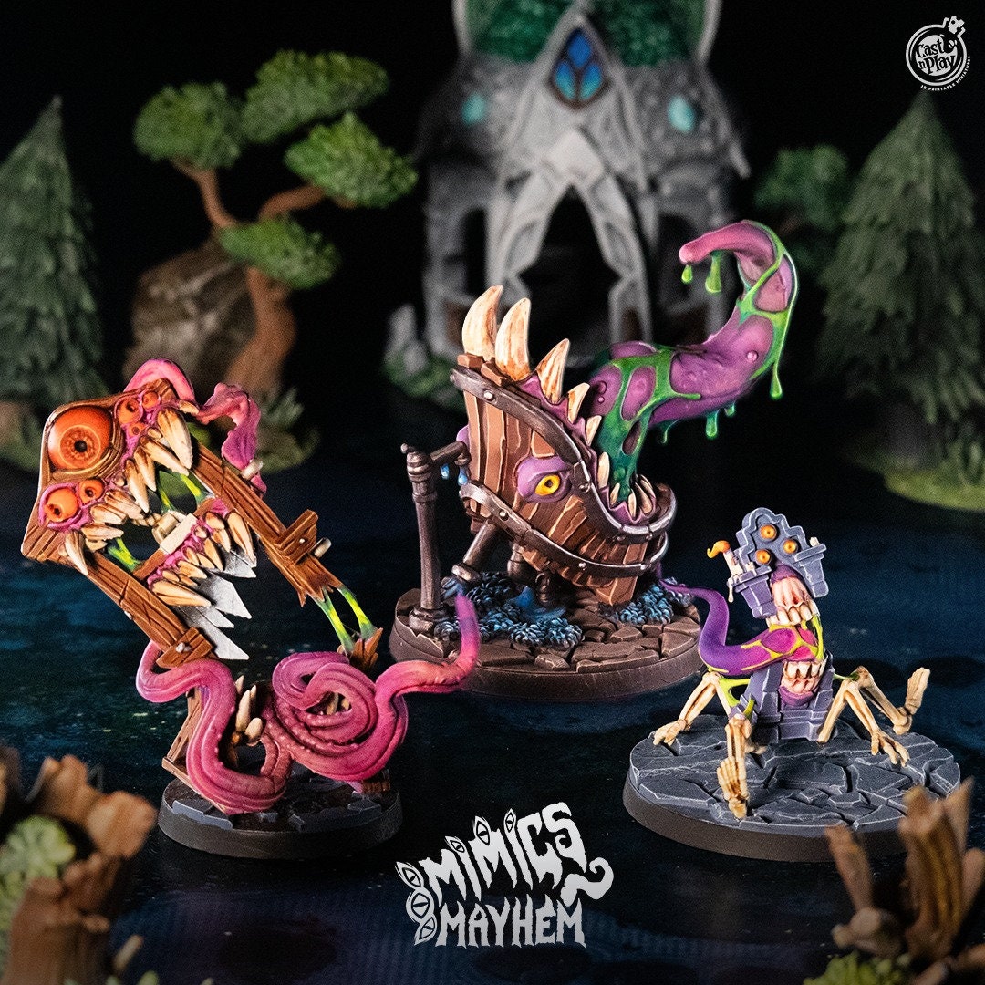 Table Monster Mimic Creature Miniature: 28/32/38mm Fantasy RPG Mini for ...