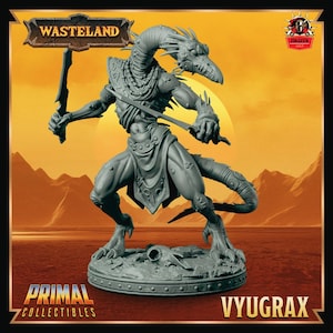 Draconian Vyugrax Fighter Enemy DnD Mini Dungeons and Dragons Miniature Hero Dungeon Quest RPG Board Game DnD Gift 5e