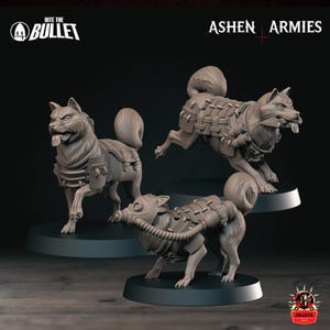 Holy Shogunate Combat Dogs Set | Proxy For Trench Crusade 28/32/38mm