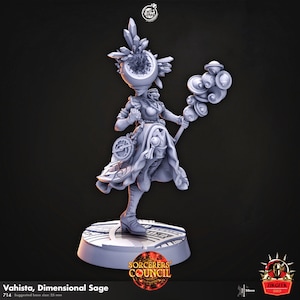 Kristall Zauberer, Magier, Zauberer Miniature Dungeons and Dragons Mini, Hero Dungeon Suche RPG Brettspiel Großes DnD Geschenk 5e Dungeon Meister